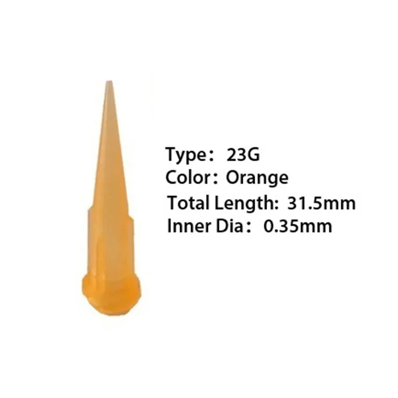 ESD-Safe Luer Lock Plastic Dispensing Needle Nozzles 8G to 32G For TT Glue Applicator Dispenser Tapered/Conical Tip X 100pcs