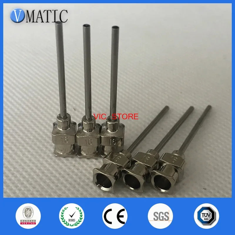 Free Shipping 12Pcs 1 Inch Tip Length 16G Blunt Stainless Steel Glue Dispensing Needles Syringe Needle Tips