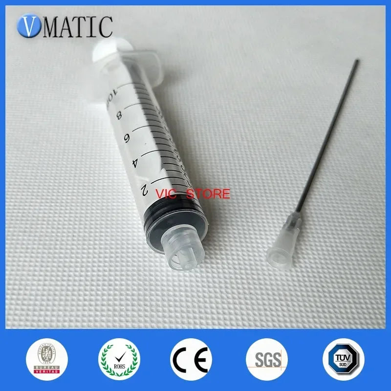 ‌10mL Luer Lock Syringes Kit | 16G Blunt Fill Needles for Thick Viscosity Fluids (Epoxy Resin/Adhesive/Oil Dispensing) Non-Steri