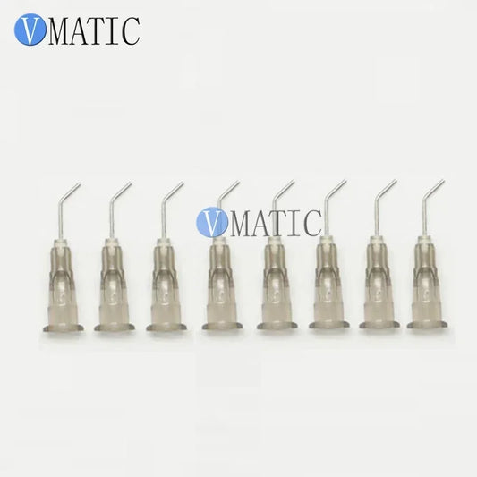 ‌27Gx0.5" 45° Bent Dispensing Needles 100pcs | Luer Lock Tips for UV/Silicone Industrial Free Shipping‌