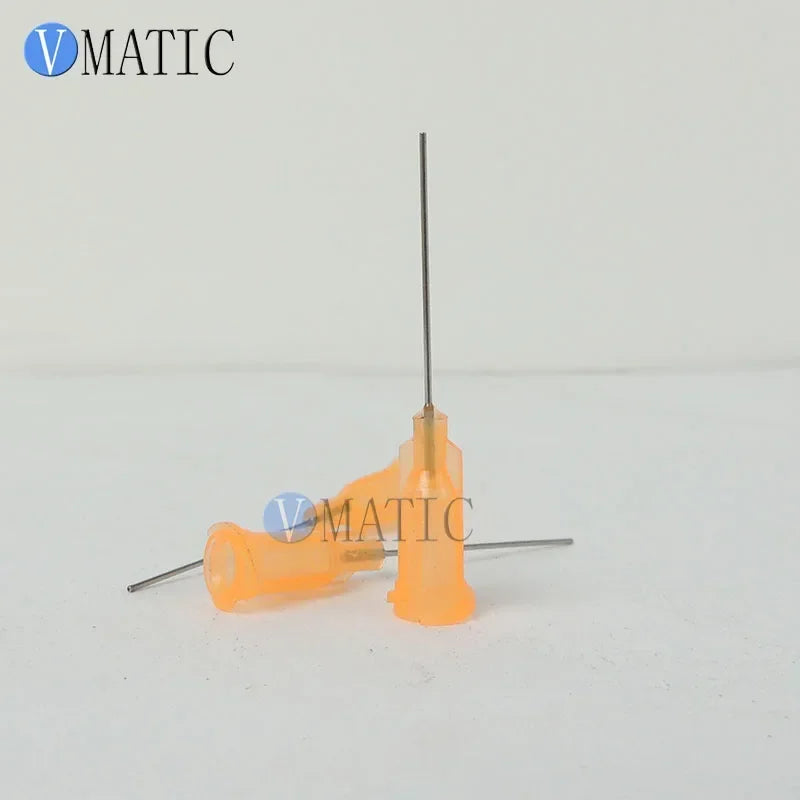 Free Shipping 100Pcs 1'' 1 Inch Glue Dispensing Needle 23G Aluminium Mount S.S Needle ,Tube Length 25.4mm(1") Dispensing Needle