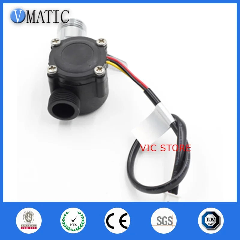 Free Shipping Vertical Installed Sensors 80c Small Rate VCA168-1 Electronic Water Ventilator G1/2 Hall Effect Flow Sensor