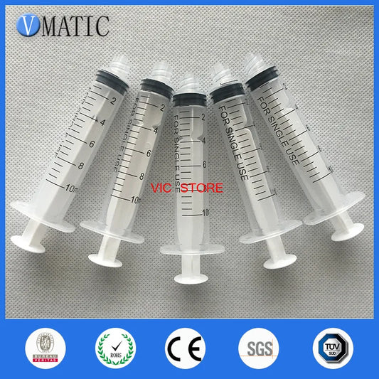 Free Shipping Non Sterilized 10ml/10cc Luer Lock Dispensing Plastic Manual Syringes