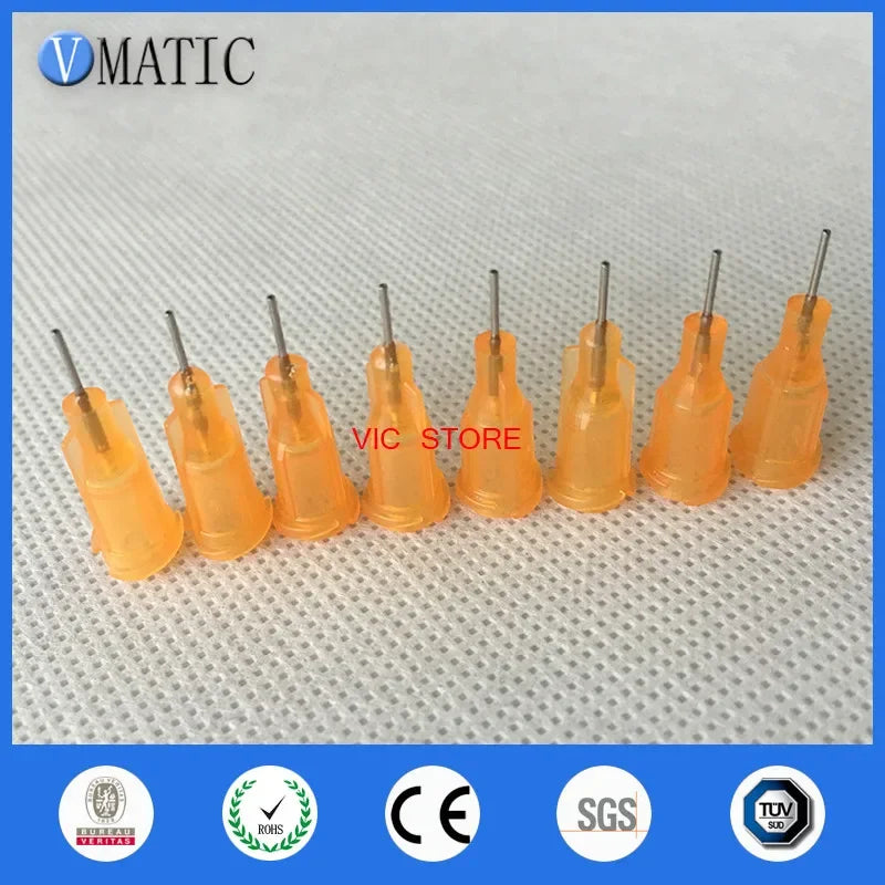 ‌100PCS 23G 1/4" Orange Syringe Needles | Luer Lock Dispensing Tips for Epoxy/Pet Care Free Shipping‌