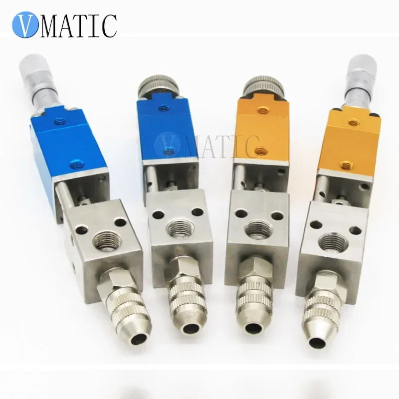2121 Thimble Dispensing Valve - Stainless Pneumatic Single Liquid Precision UV Glue Auto Coating Needle Valve, Double Acting