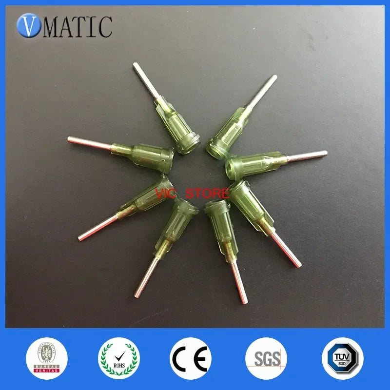 Free Shipping 100Pcs 0.5'' 1/2 Inch Tubing Length 14G Luer Lock S.S.Glue Plastic Dispensing Needle Tip