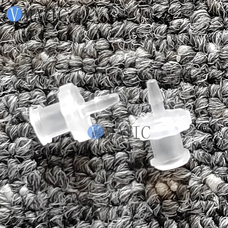 Industrial-Grade 1.6mm Barbed Connector 10-Pack ▶ FDA+RoHS Fluid Transfer Fittings（Chemical Resistant PP）