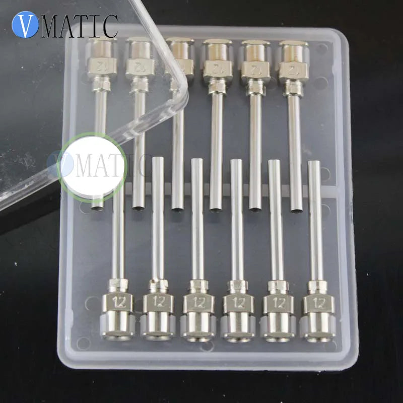 Free Shipping 12Pcs 10G-21G 1.5'' 1-1/2 Inch Ce Approved Stainless Steel Metal Needle Tips