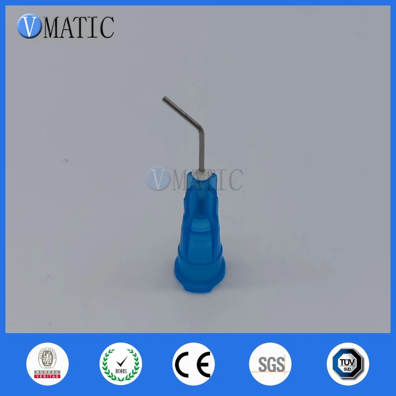 Free Shipping 100 Pieces 23G 45 Bent Degree 0.5'' 1/2 Inch Glue Dispensing Needle Bayonet Type Needles