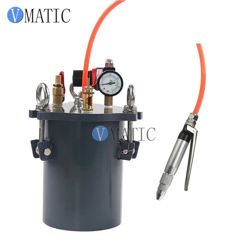 Free Shipping Fluid Glue Adhesive Dispensing Stainless Steel Pressure Tank With Pneumatic Valve Equipment Set
