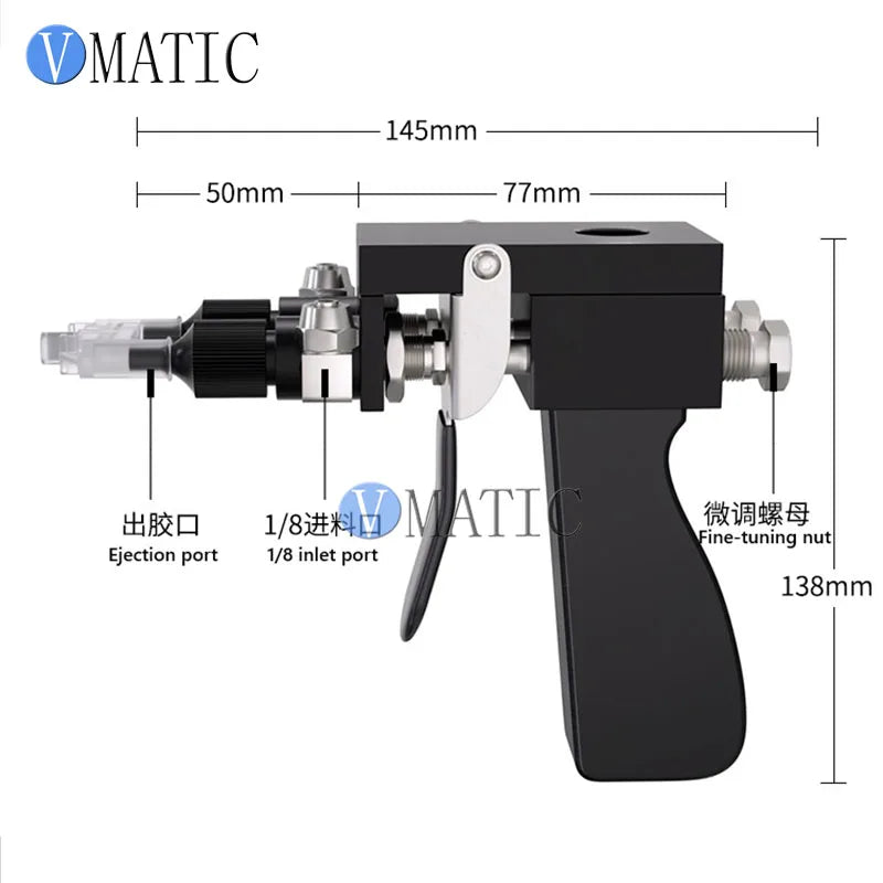 VC-Q2323AB Pneumatic Handheld 2K Dispensing Kit with AB Valve & Glue Pressure Tank for Precision Two-Component Adhesives