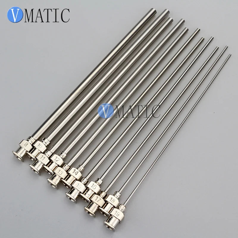 High Quality Precision All Metal Tips Tube Length 10cm 100mm Blunt Stainless Steel 10Pcs Dispensing Needles Syringe Needle Tips