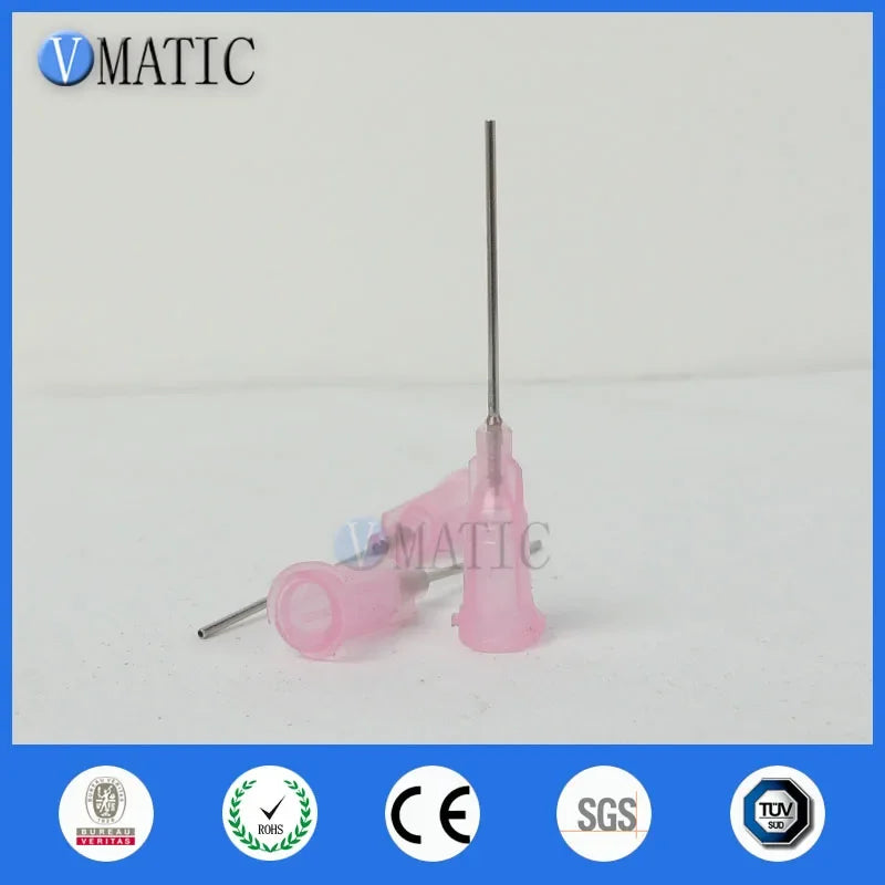 Free Shipping 100Pcs 20G Pink 1'' Stainless Steel Glue Dispensing Needle Tube Length 25.4mm Dispense Needle 1 Inch
