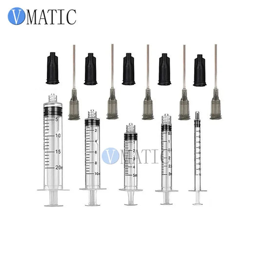 Free Shipping Plastic Syringe 1/3/5/10/20cc/ml With 16G 1.5'' 1-1/2 Inch Tubing Length Dispensing Needle Tips (not sterilized)