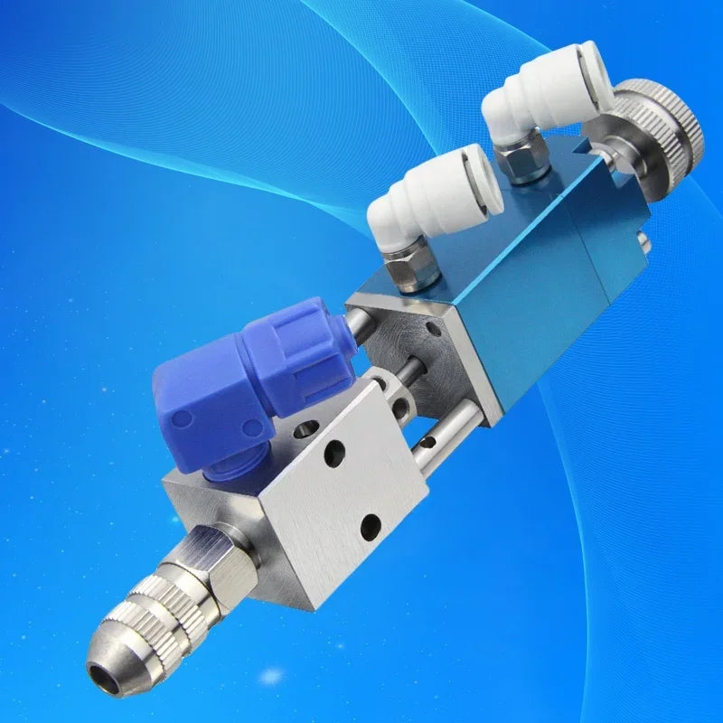 2121 Thimble Dispensing Valve - Stainless Pneumatic Single Liquid Precision UV Glue Auto Coating Needle Valve, Double Acting