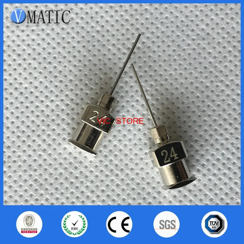 Free Shipping 0.5'' Length 24G All Metal Blunt Stainless Steel 12Pcs Glue Fluid Liquid Dispensing Syringe Needle Tips 1/2 Inch