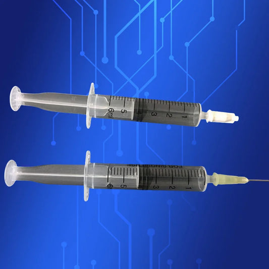 Free Shipping Non Sterilized 6cc/ml Plastic Syringe + Dispensing Needle + Syringe Cap/Stopper X 2 Pcs