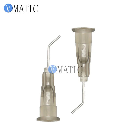 Free Shipping 100 Pieces 27G 45 Bent Degree 0.5'' 1/2 Inch Glue Dispensing Needle Bayonet Type Needles