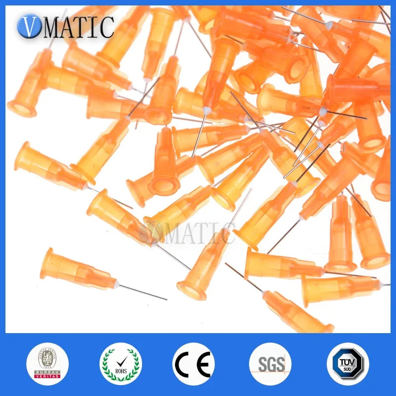 ‌100pcs 25G 1/2" Industrial Dispensing Kit | Plastic Syringe with Steel Blunt Tip Free Shipping‌