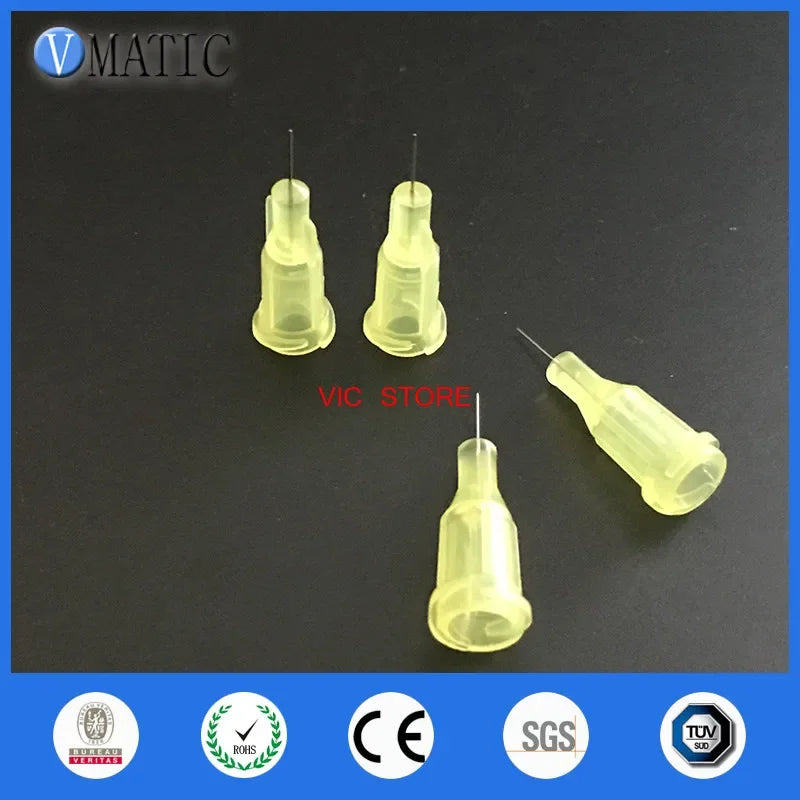 Free Shipping Non Sterilized 100pcs/lot 32G 1/4 Inch Stainless Steel Dispensing Screw Syringe Needle Tips