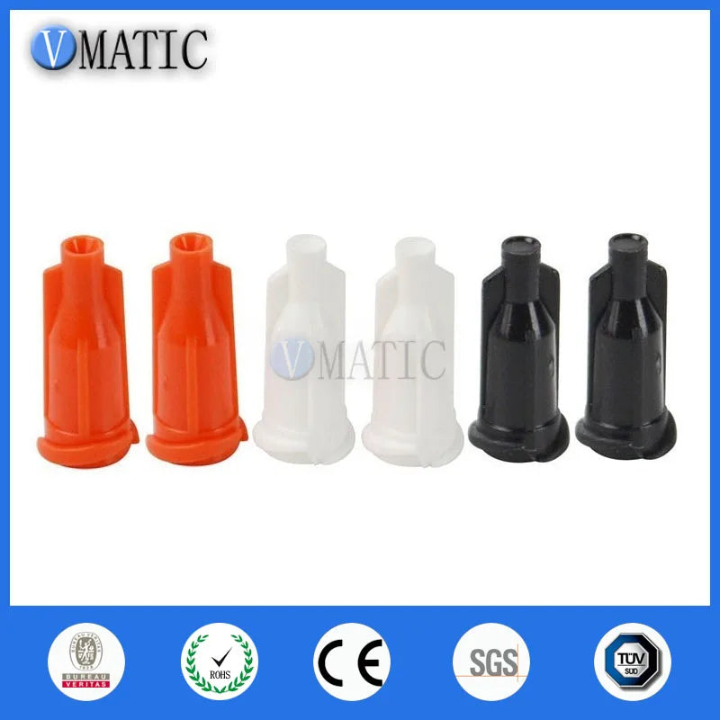 Luer Caps 500pcs Bulk ▶ Orange/Black Screw-Lock Tips🚚Free Ship