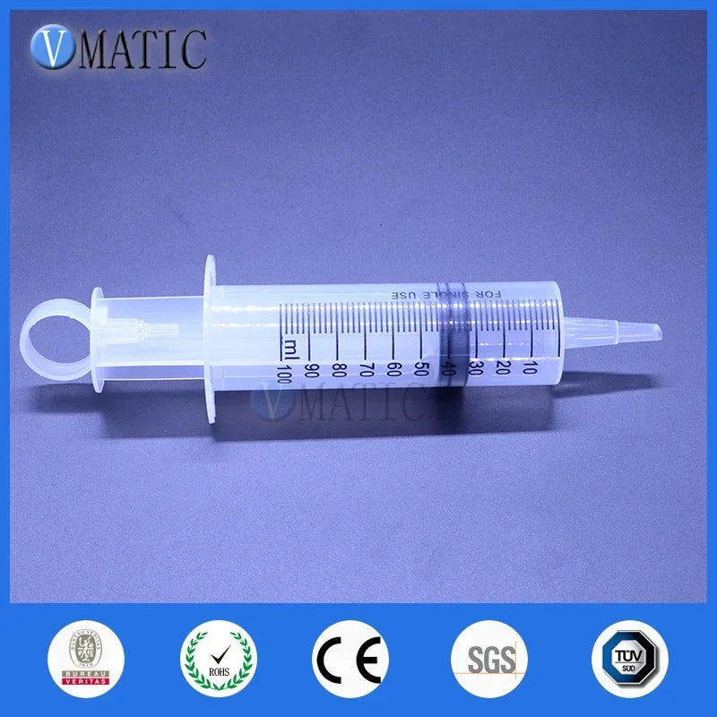 Free Shipping Liquid Dispensing Large Big Giant 100ml/cc Syringe Big Mouth + PVC Tube Set
