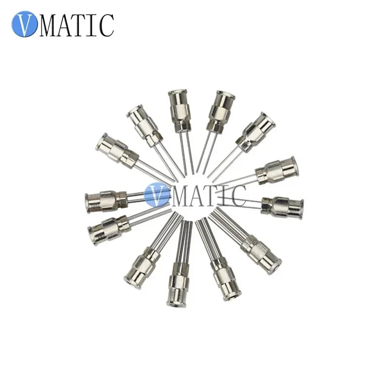 ‌12-Pack Dual Tip Dispensing Needles | Stainless Steel 12.7mm(1/2") for Adhesive & Cosmetics | Luer Lock Fast Ship‌