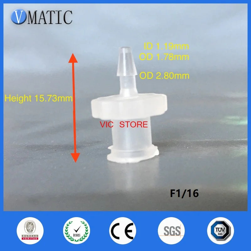 Free Shipping 1/8 Inch Barb Female Luer Lock Tapered Syringe Fitting (Polyprop) Plastic Adapter