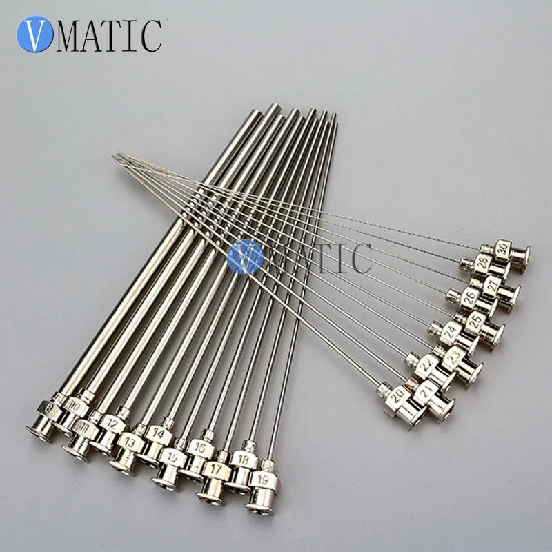Free Shipping Precision All Metal Tips Tube Length 10cm 100mm Blunt Stainless Steel 10Pcs Dispensing Needles Syringe Needle Tips