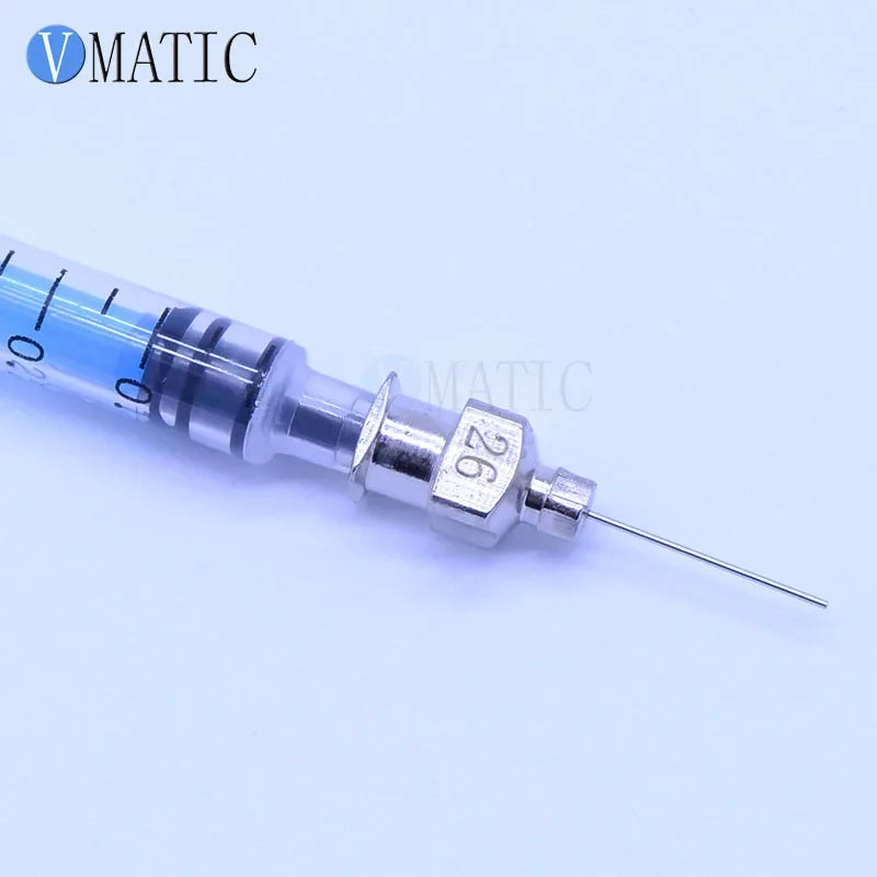 Free Shipping 12Pcs 1/2 Inch Needle Tip Length 26G Stainless Steel Epoxy Glue Dispensing Needles