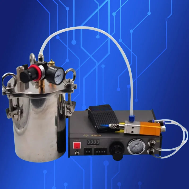 Industrial Automatic Dispensing System | 3L Stainless Steel Pressure Tank w/ Pneumatic Control for High-Viscosity Adhesives