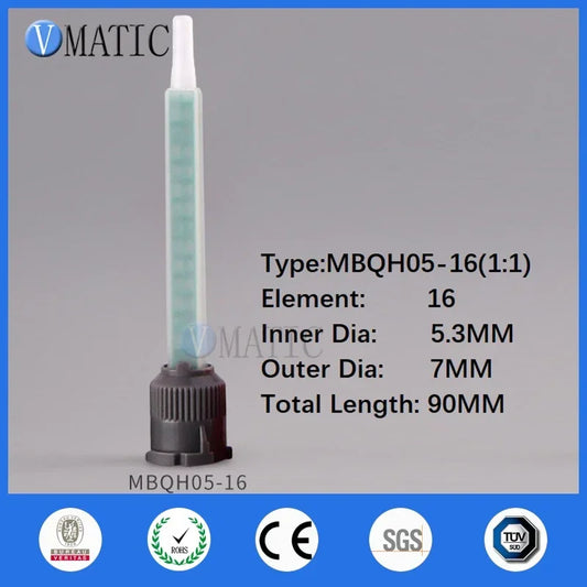 Free Shipping MBQH05-16 1:1 & 10:1 Ratio Double Liquid Static Mixing Tube Nozzleial | 10pcs Chemical Adhesive Kit Fast Shipping‌