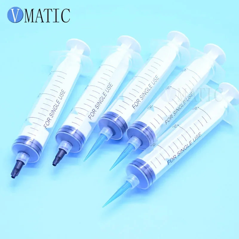 Free Shipping 6 Sets Liquid Syringes 30ml/cc 22 Gauge + 6Pcs Glue Dispensing Tips And Black Syringe Caps