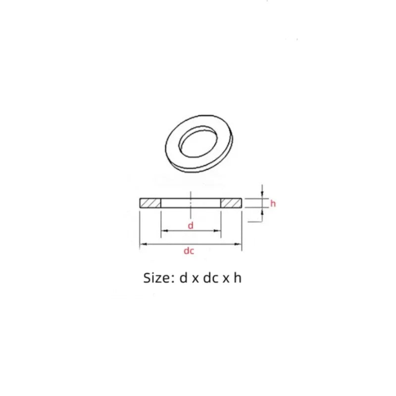 M2M3M4M5M6M8M10M12M14M16M18M20M22 Transparent Nylon Flat Washer PE Insulated Washer Sealing Ring Flat Washer