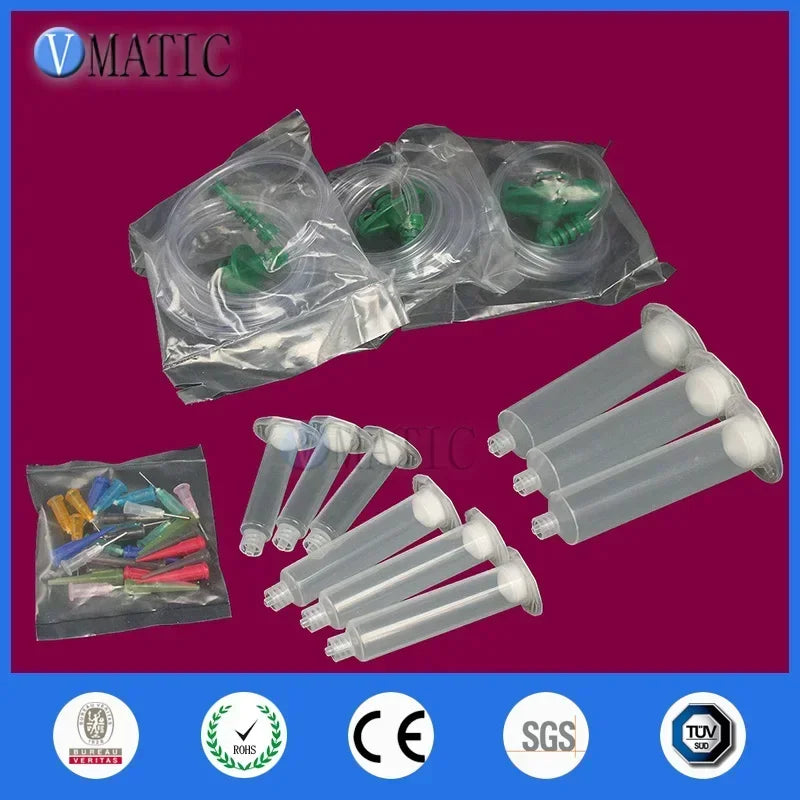 Air-Powered Precision Dispenser Kit | 0.01ml Control for Solder Paste & High-Viscosity Adhesives with 14G Needles