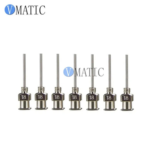 Free Shipping 12Pcs 1'' Tip Length 18G Blunt Stainless Steel Dispensing Needle Syringe Needle Tip Glue Dispensing Needle 1 Inch