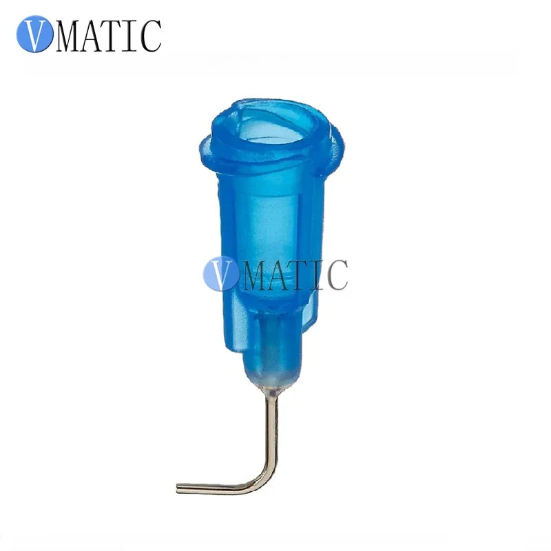 Free Shipping 100Pcs 22G Blue 0.5'' 90 Degree Bent Olive Luer Lock Polypropylene Hub Needle 1/2 Inch