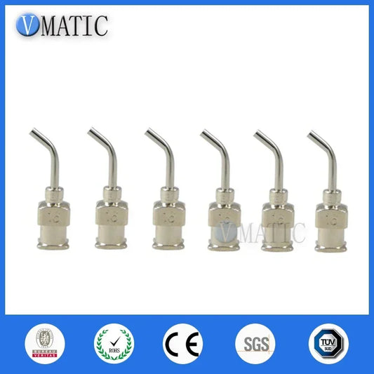 Free Shipping 12Pcs 1/2'' Inch 16G 45 Degree Bent Stainless Steel Dispensing Needle