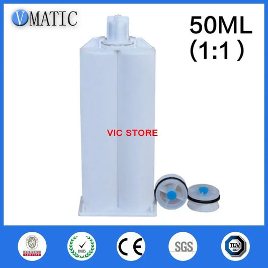 Free Shipping Two Component 50ml/cc Cartridge 1:1 For Dispensing Gun