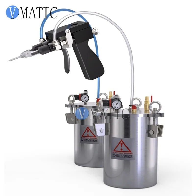 VC-Q2323AB Pneumatic Handheld 2K Dispensing Kit with AB Valve & Glue Pressure Tank for Precision Two-Component Adhesives