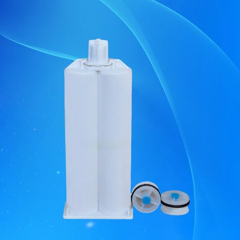 1:1 Mix 50ml Dual Chamber Cartridge (25mlx2) for Dispensing Guns | HDPE 2-Part Epoxy Tube with Mixing Tips