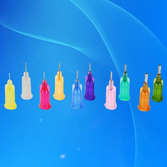 Free Shipping 0.25" 1/4 Inch Tube Length Luer Lock TE Premier Glue / Adhesive Liquid Dispensing Needle Tips For Syringe
