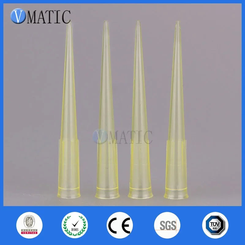 Free Shipping 1000Pcs 200ul 0.2ml Plastic Needle ID 6mm Length 50mm Ranular Fluid TT Tips