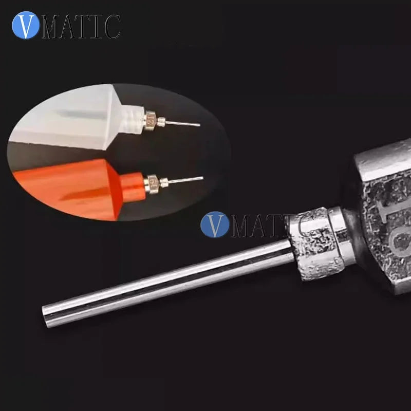 Free Shipping 13mm Stainless Steel Glue Dispensing Tip - External Thread, Dual Threaded Base (Screw Mount)
