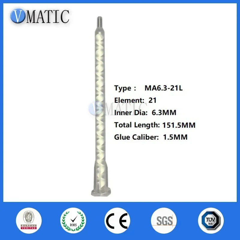 2024 High Quality Resin Static Mixer MA6.3-21L Mixing Nozzles For Duo Pack Epoxies