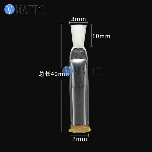 ‌10Pcs 18G-27G Luer Lock Dispensing Needle | 3mm Flat White Brush Tip / Electronics (Anti-Drip) Free Shipping‌