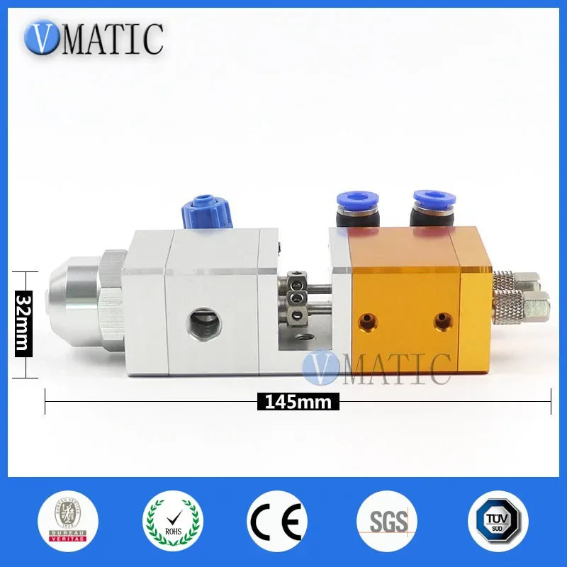 Free Shipping Dual Fluid Suction Lift Large Flow Double Acting Cylinder AB Glue Dispensing Valve