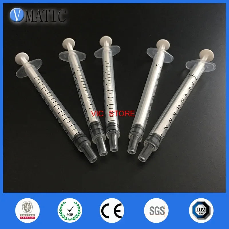 Free Shipping 50Pcs 1ml Dispensing Plastic Liquid Dispenser Syringe Industrial Plastic Syringe 1cc