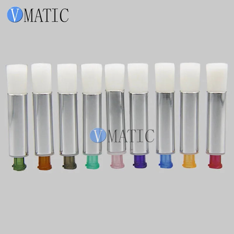 10MM White Dispensing Tip Nozzle Glue Spreading Brush Head for Dispenser Machine Atomization Viscous Liquid Application x 10pcs