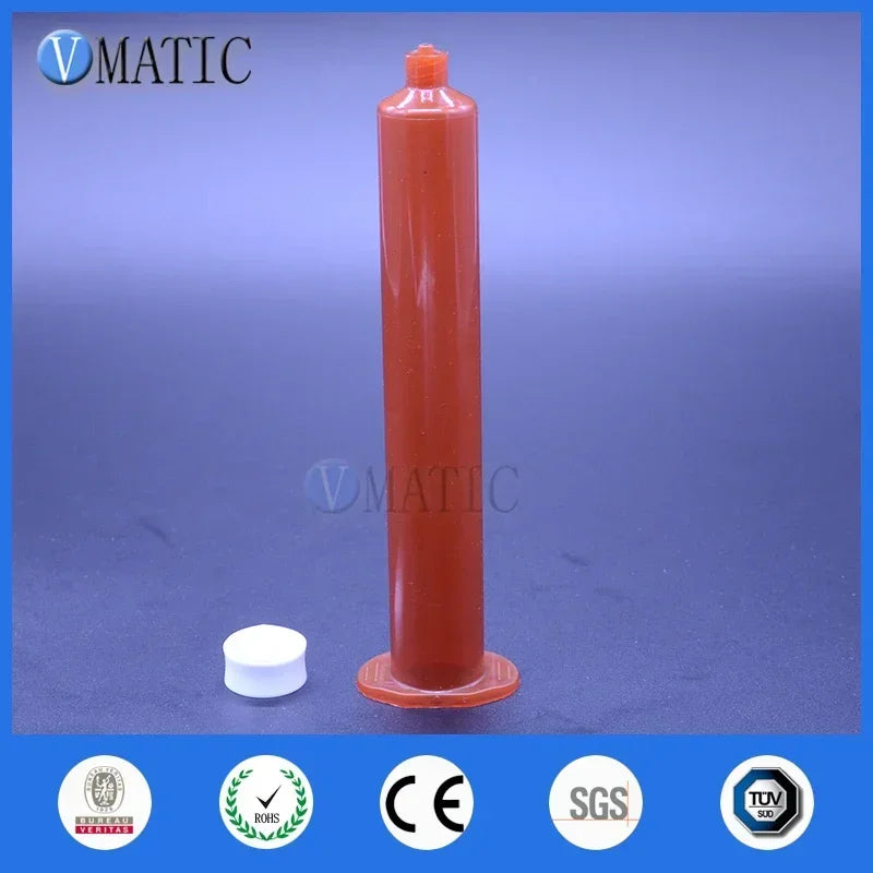 Free Shipping 10pcs 55cc/ml US style Newest Dispenser Air Pressure Syringe With Piston Dark Amber Color